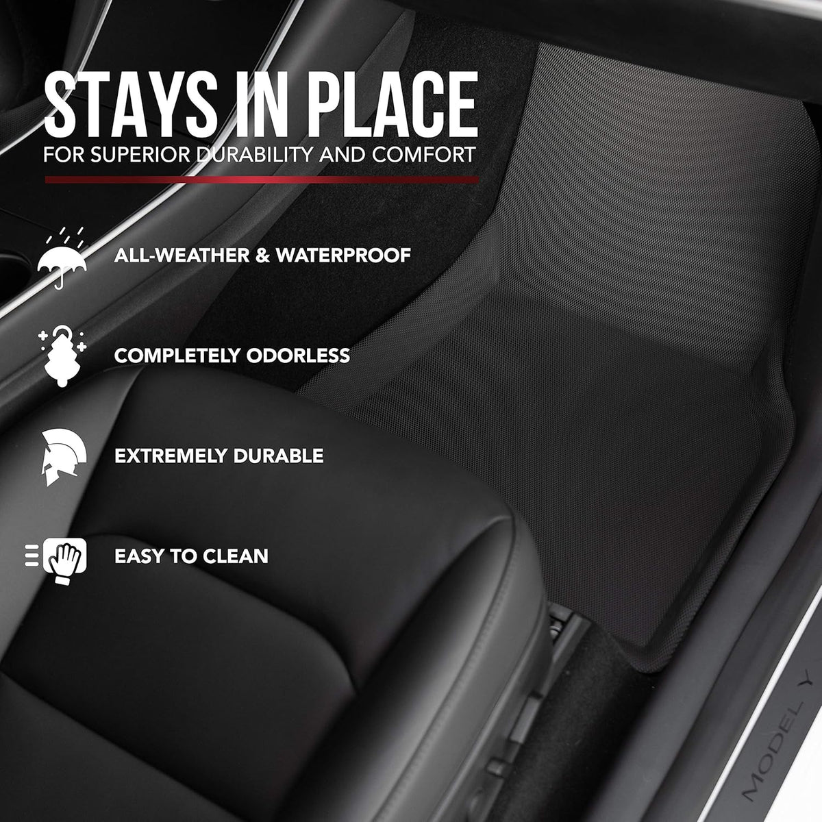 All Weather 3D Waterproof Non Slip Floor Liners Set of 3 V566194