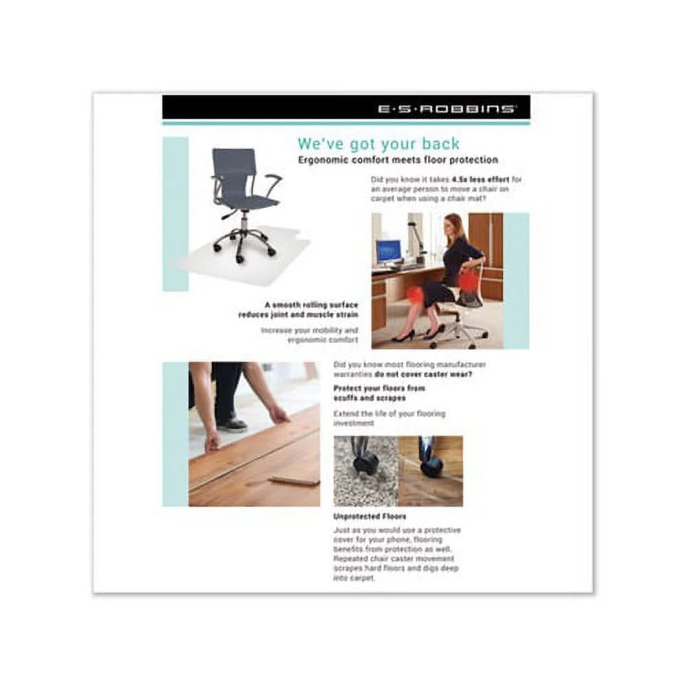 Clear Chair Mat for Medium Pile Carpet with Lip 45 x 53 R3537