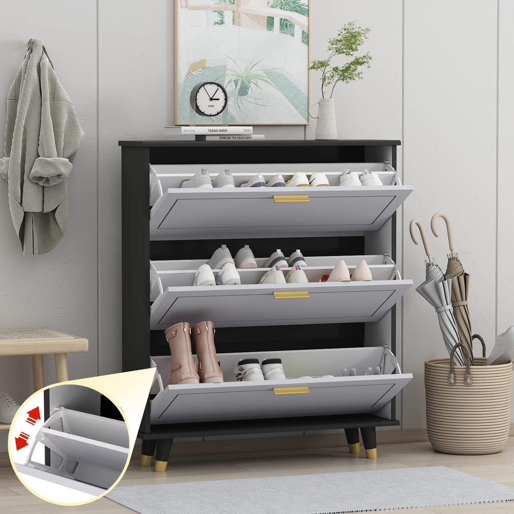 Shoe Cabinet with 3 Flip Drawers C931