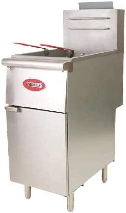 Commercial Gas Floor Fryer 40 lb. Capacity Natural Gas Z865760