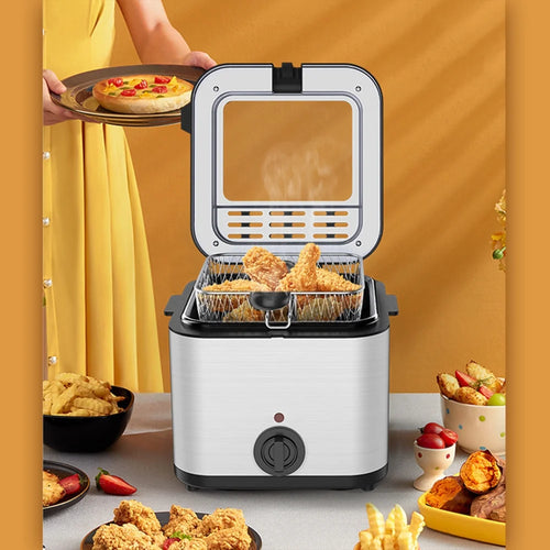 1000W 2.5L Stainless Steel Electric Fryer H384158