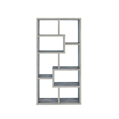 10-shelf Grey Driftwood Bookcase G8887