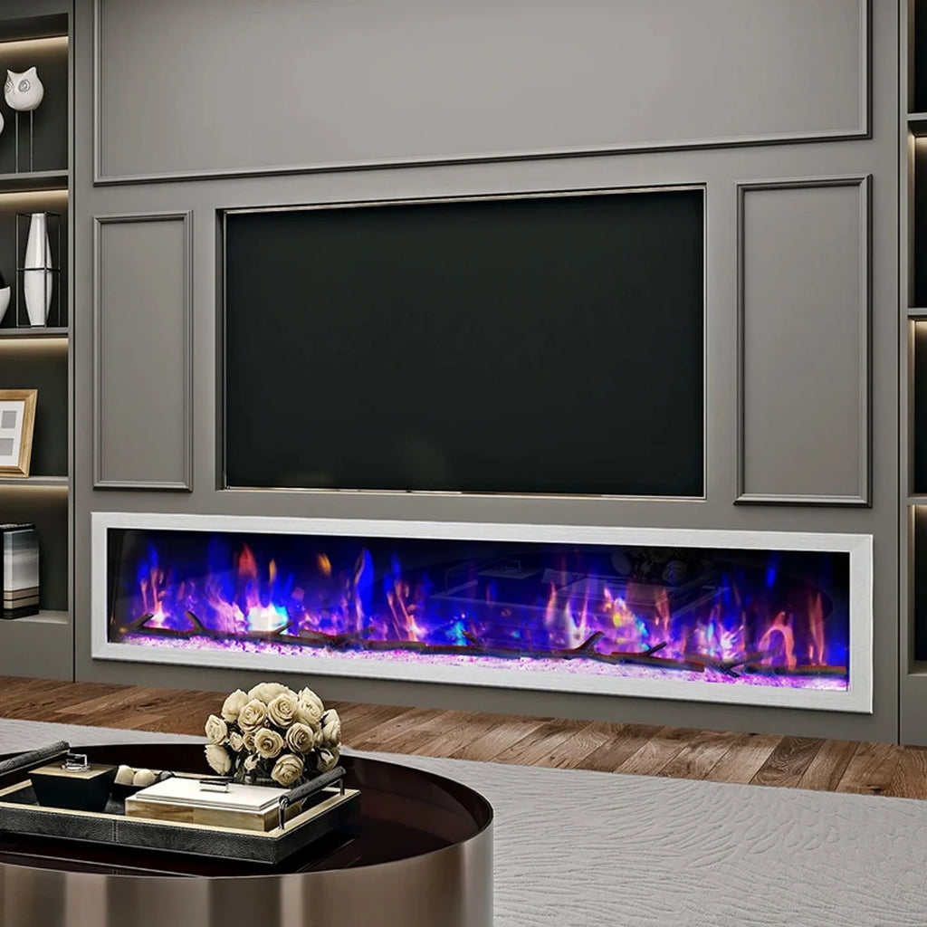 82.50 Inch Electric Wall Fireplace O357