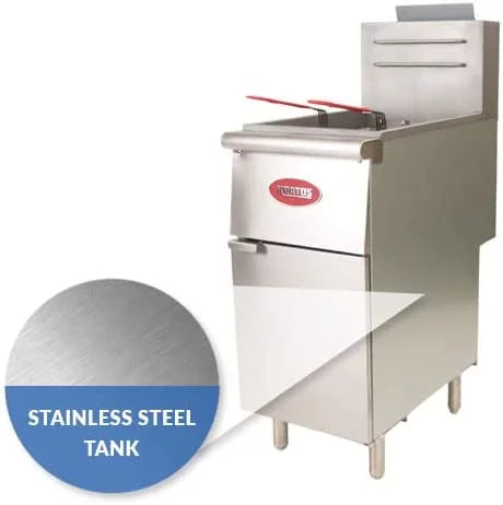 Commercial Gas Floor Fryer 40 lb. Capacity Natural Gas Z865760