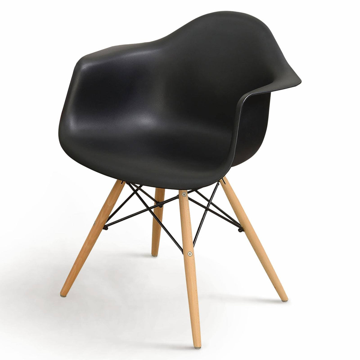 Modern Dining Arm Chair Set of 2 Black I72773