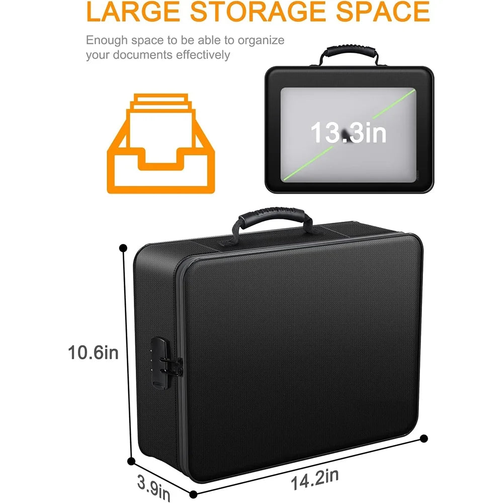 Fireproof Waterproof Document Organizer Box with Lock G976