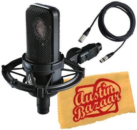 Side Address Cardioid Condenser Microphone with Boom Mic Stand and XLR Cable P553