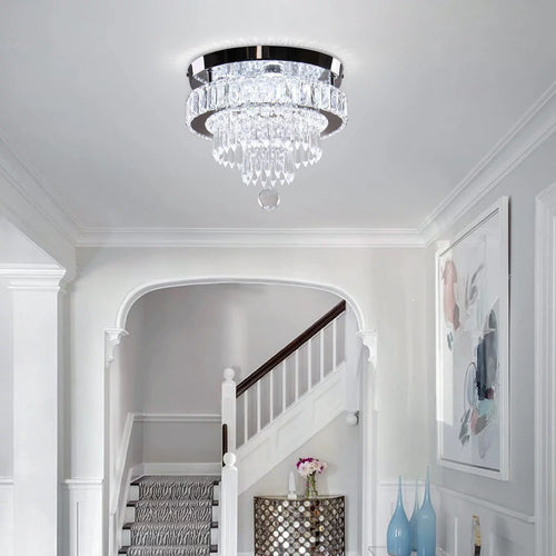 11.8" Crystal Flush Mount Ceiling Light M96601