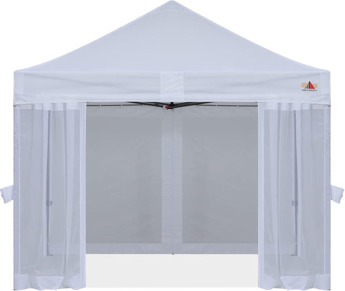 10x10 Pop Up Canopy Tent with Netting Walls, Gray L59273