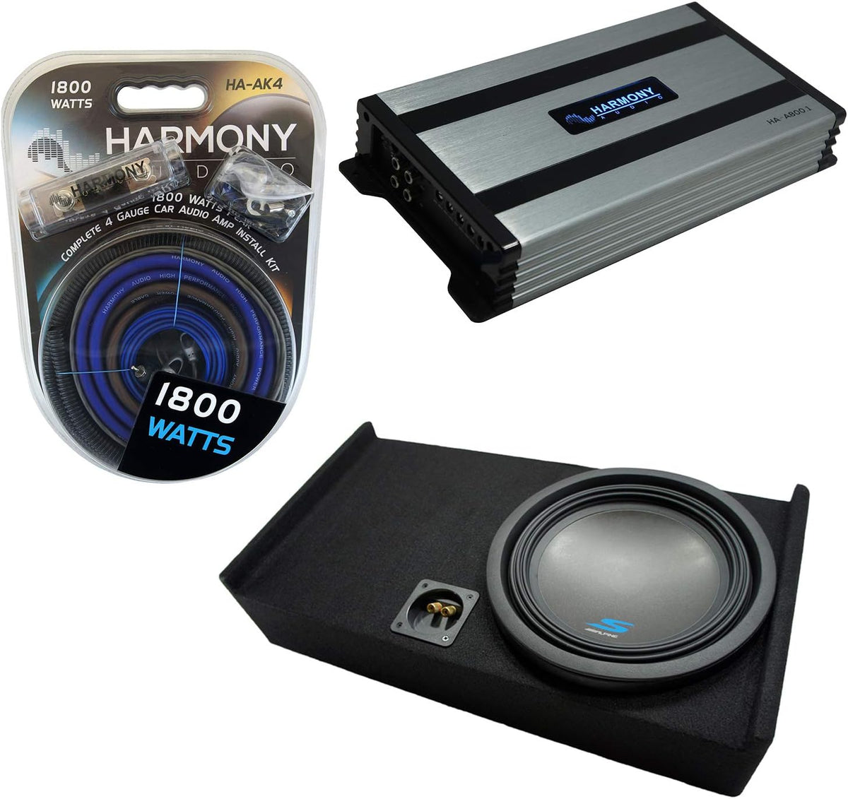 Compatible with 2009-2020 Ford F-150 Super Cab Truck Single 12 Sub Box Enclosure with Amplifier & 4GA Amp Kit L269805