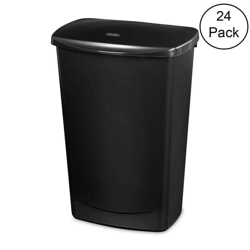11.4 Gallon Lift-Top Covered Wastebasket Trash Can 24 Pack I15330