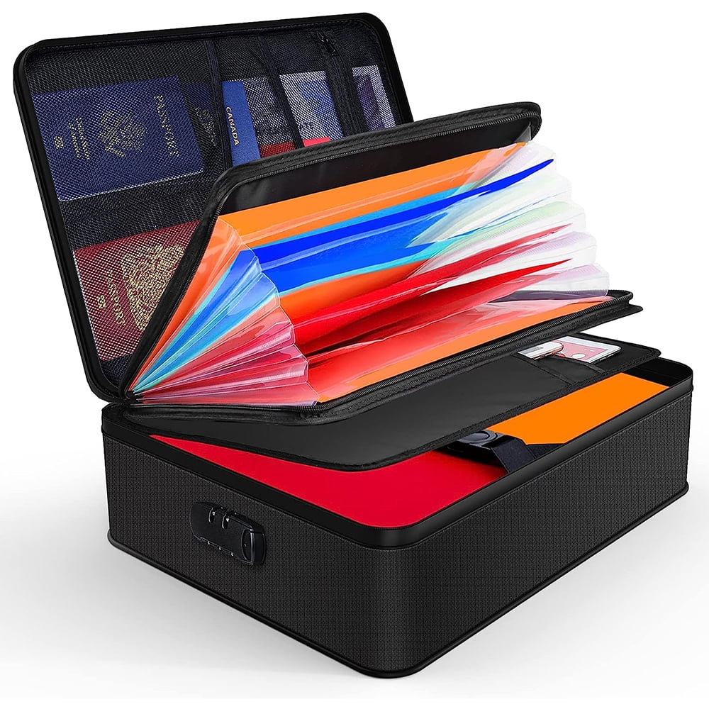 Fireproof Waterproof Document Organizer Box with Lock G976