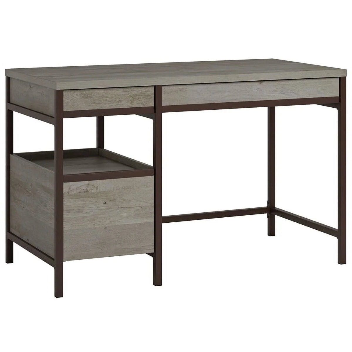 Engineered Wood Pedestal Desk in Mystic Oak Finish G710