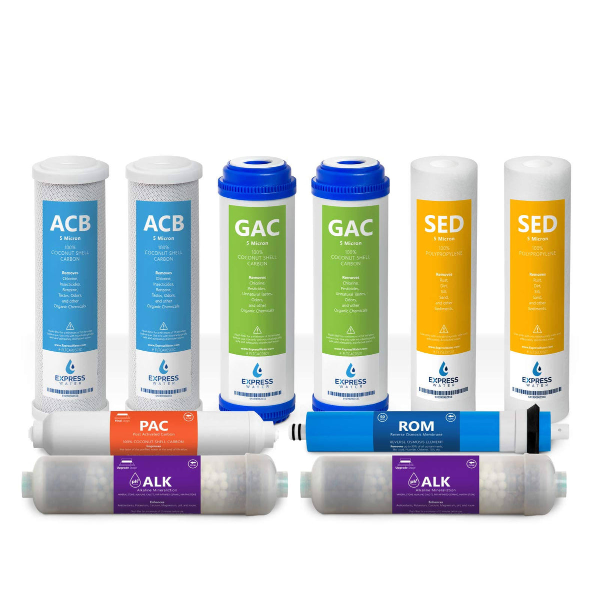 1 Year Alkaline Reverse Osmosis Replacement Filter Set B164