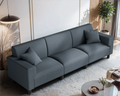 Dark Grey 3-Seater Sofa with Two Pillows N2065
