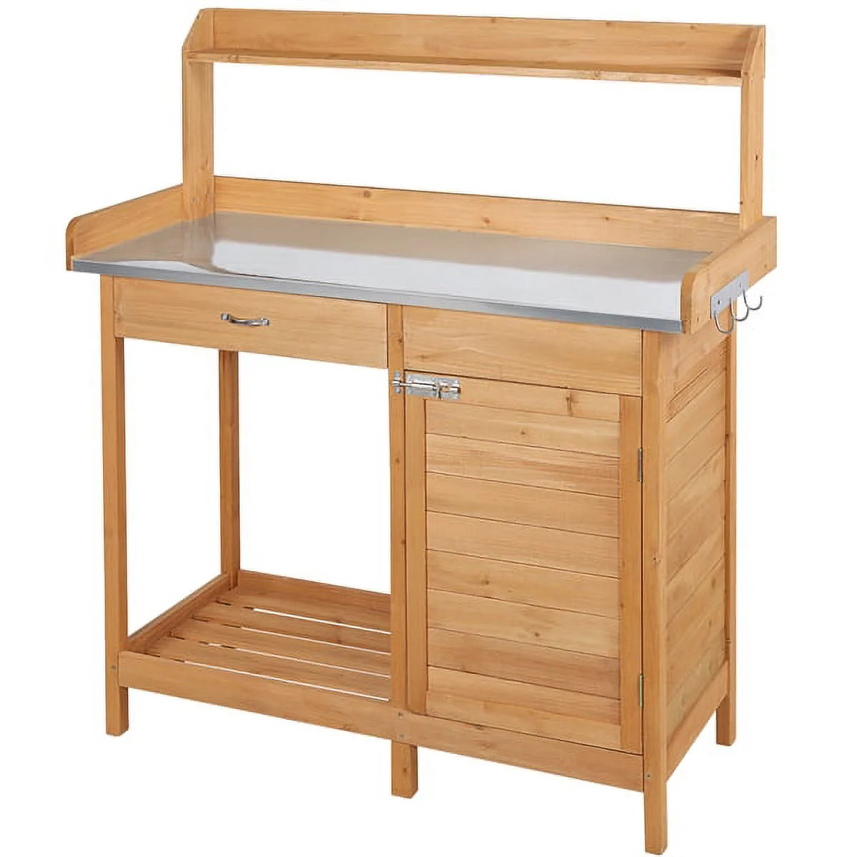 Wooden Garden Potting Bench with Cabinet I164