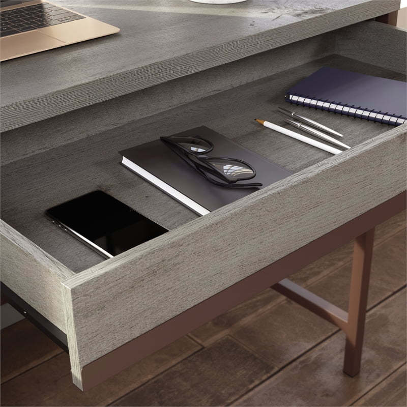 Engineered Wood Pedestal Desk in Mystic Oak Finish G710