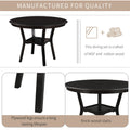 5-Piece Round Dining Table Set with 4 Upholstered Chairs T626
